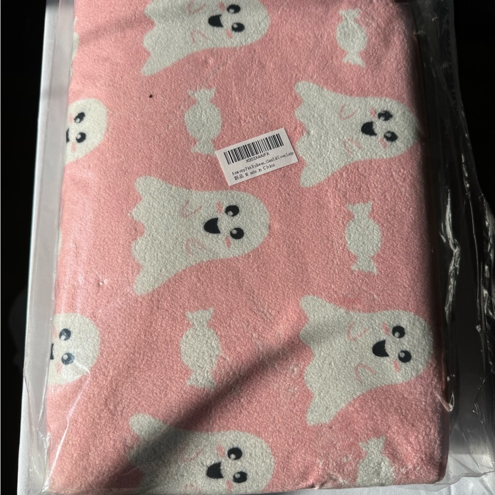 Adorable Pink Ghost 3 piece bath mat Set
